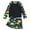 M15 Black, variant on Tfken Summer Swimwear For Boys 2 Piece Long Sleeve Crew Neck Dinosaur Print Tops With Trunks Set Beach Swimsuit Trendy Swimming Children Soft Bathing Suit Black Size 7-8 Years