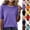 #01 Purple, variant on Women's Lightweight Knit Tops Crew Neck Short Sleeve Wool Blend Sweater Shirts Soft Breathable Business Daily Wear Summer Dressy Casual Blouses, #01 Cyan, S