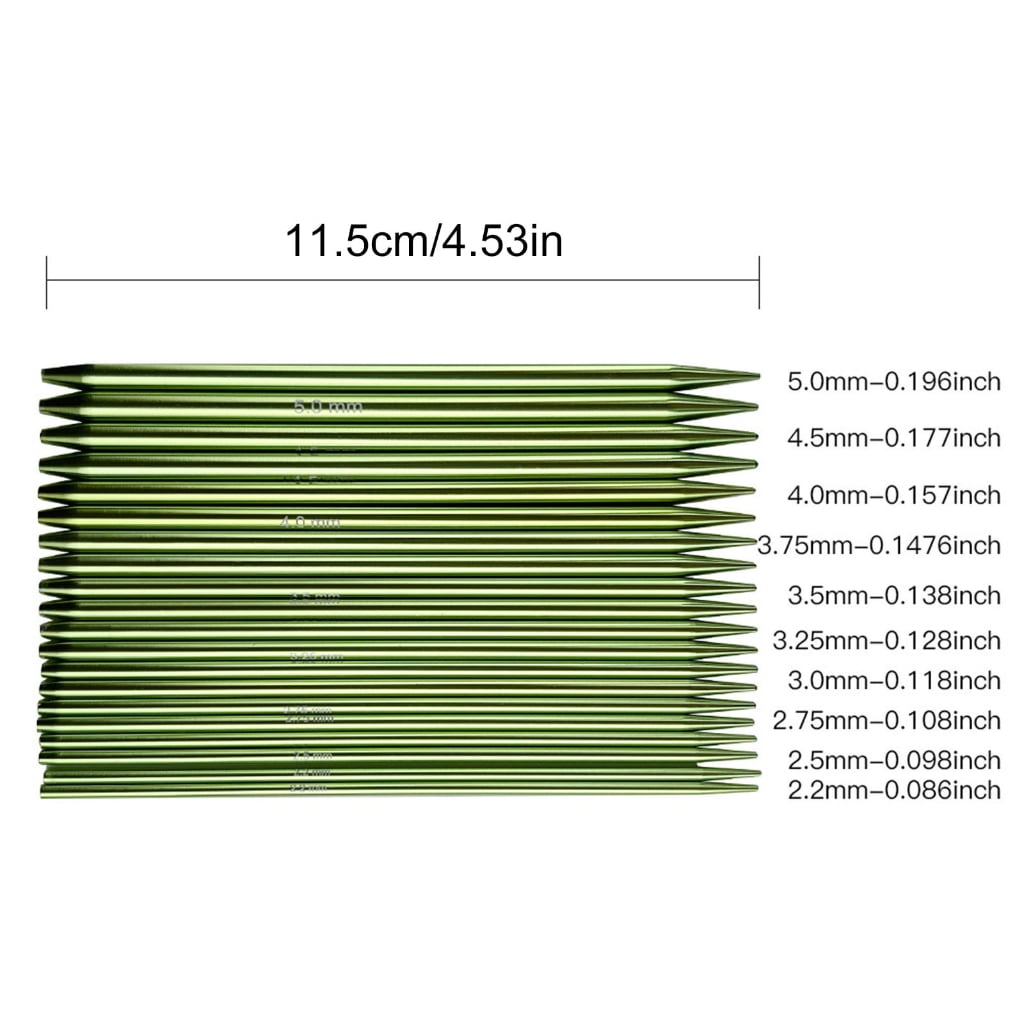 Tizuqe Multifunctional Round Knitting Needle Circular Knitting Needle Set Size 2.2mm-5.0mm Interchangeable Needle Knitting Tool