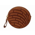 thumbnail image 1 of Monedero en forma de PAN DE CONCHA, Diseño de Comida, Redondo, Color Café, Moda Kawaii, Novedoso y Encantador. (Accesorios para Mujer)., 1 of 5