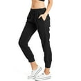 thumbnail image 2 of Love Tree Women's Juniors High Rise Tencel Joggers (Black, S), 2 of 4