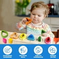 Montessori Toys Gift for 1 2 3 4 Years Old, Wooden Sorting & Stacking