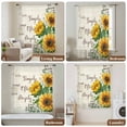 thumbnail image 6 of Yellow Sunflower Sheer Curtains 54 Inches Long, Summer Botanical Elegant Pastoral Floral Light Filering Curtains, Breathable Simi Curtain Privacy Drapes for Kitchen Bathroom Small Window Treatment, 6 of 9