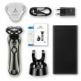 MOOSOO Electric Shaver with Clean Station, Wet Dry Waterproof Electric