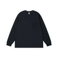 thumbnail image 1 of Dagugfen Work Tops for Men Button Lapel V Neck Pullover Loose Long Sleeve Shirts Fall Clothes Trendy, 1 of 4