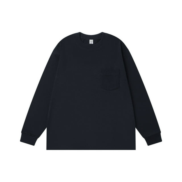 Dagugfen Work Tops for Men Button Lapel V Neck Pullover Loose Long Sleeve Shirts Fall Clothes Trendy