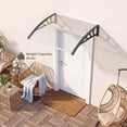 thumbnail image 2 of Gymax Auvent d'Entrée Extérieur 2 Pcs pour Terrasse Extérieure, Surplomb avec Cote UPF50+, Gris, 2 of 10