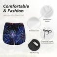 thumbnail image 6 of Lsque Glasses And Fireworks Printed Women's Running Shorts with Liner Pockets,Elastic Quick Dry Workout Athletic Gym Yoga Shorts,Womens High Waist Shorts-Large, 6 of 9