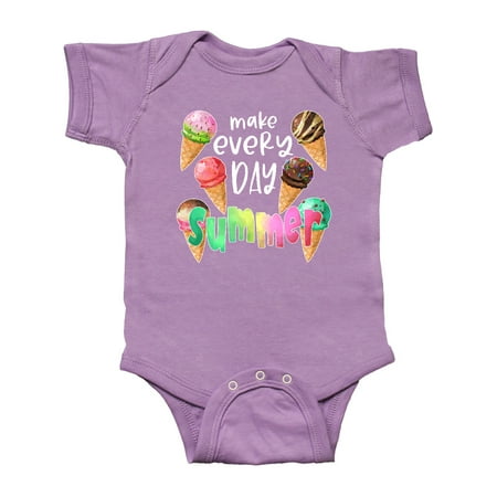 

Inktastic Make Every Day Summer Ice Cream Cones Gift Baby Boy or Baby Girl Bodysuit