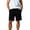 Black, variant on Colevkie Men's Casual Cotton Shorts with Drawstring Pockets Running Jogging Gym Solid Color