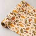 Autumn Oak Leaves Wrapping Paper Roll Fall Leaf Pattern Paper Gift Wrap ...