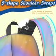 thumbnail image 5 of 17 Inch Lightweight Backpack,PVC Waterproof Oxford Fabric, Ergonomically Designed, with Large Capacity, Vibrant Rainbow Print, 5 of 5