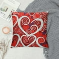 thumbnail image 2 of Autua Heart Pattern Swirls Love Graphic Decorative Cushion Throw Pillow Cover for Home Couch Living Room Bed Sofa - High-Quality 1PC 12x12in, 2 of 5