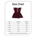 thumbnail image 2 of Newborn Baby Girl Clothes Baby Girl Dress Sleeveless Dress Lace Sleeve Summer Dress Baby Girl Party Dress Casual Dress Wine Red 3-6 Months, 2 of 8