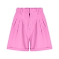 thumbnail image 6 of Stamzod Womens Summer Shorts with Pockets High Waisted Pleated Wide Leg Shorts Casual 2026 Vacation Outfits Hot Pink XXL, 6 of 8