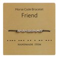 thumbnail image 1 of Pulsera para hombre, mujer, pareja, código morse, pulsera, regalo de joyería, pulsera hecha a man Abanopi Pulsera, 1 of 6
