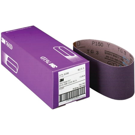 3M 761D Resin Bond Power Sanding Belt, 21 in x 3 in, P100 Grit