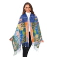 thumbnail image 3 of FORMRS Womens Scarf Winter Soft Long Big Warm Shawls Wrap Tassel Scarves, Blue Window, 3 of 9