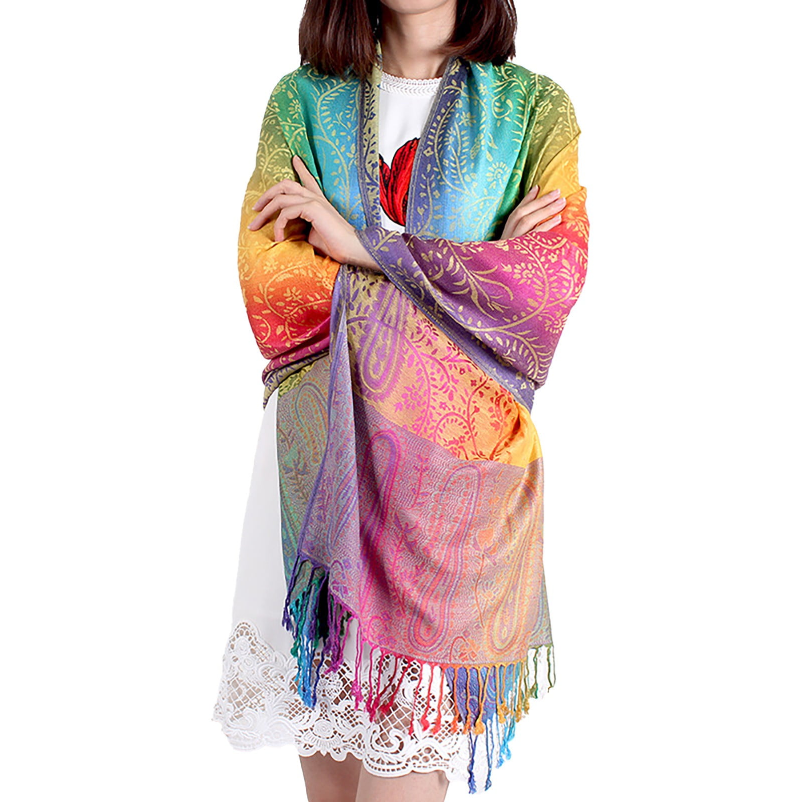 Clearance! Baberdicy Fashion Women's Silk Scarf Luxury Satin Shawl