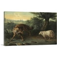 thumbnail image 1 of ARTCANVAS The Wolf And The Lamb Canvas Art Print by Jean Baptiste Oudry - Size: 18" x 12" (0.75" Deep), 1 of 9