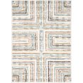 thumbnail image 2 of Well Woven Evander Geometric Modern Squares Multi Color Ivory Area Rug - Ultra-Soft Yarn, Cut & Loop Pile - For Living Room, Dining Room & Bedroom (5'3" x 7'3"), 2 of 8
