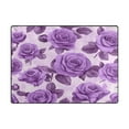 thumbnail image 2 of Carpet Area Rugs 80x58 Inch Living Room Carpet Living Room Floor Mat Bedroom Carpet Bedroom Floor Mat Absorbent Soft, Non-Fading, Non-Slip Durable Purple Rose4, 2 of 7