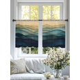 thumbnail image 4 of Abstract Vintage Mountain Sheer Curtains 45 Inches Long 2 Panels Green Navy Texture Nature Light Filtering Semi Sheer Window Curtains Drapes for Bedroom Living Room 52"x45", 4 of 7