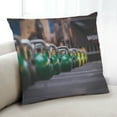 thumbnail image 1 of Ahgly Company Sports Weights Indoor Throw Pillow, 18 inch by 18 inch, 1 of 6