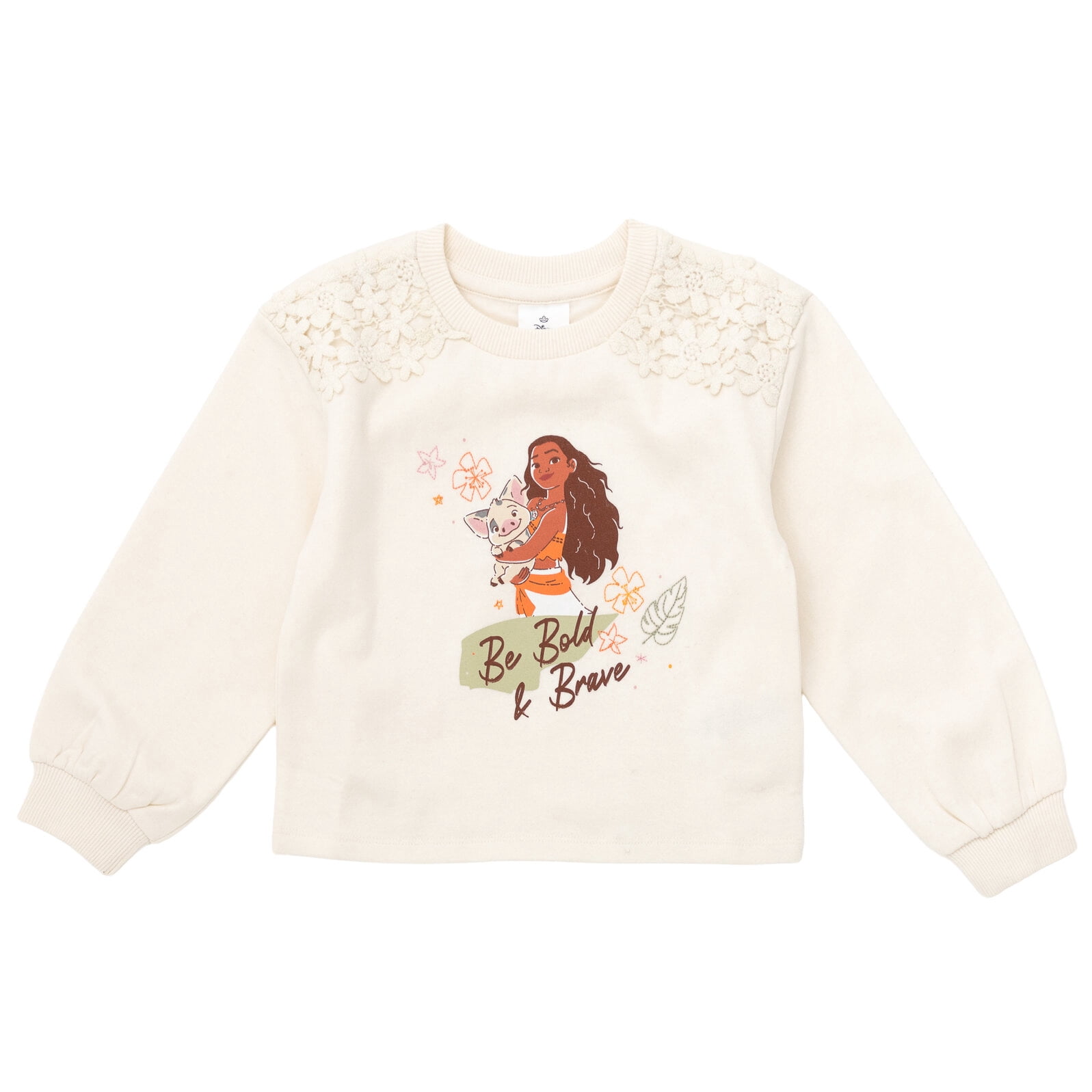 Disney Moana Floral Fleece Pullover Sweatshirt and Skirt Outfit Set Toddler to Big Kid