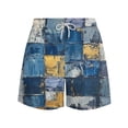 thumbnail image 3 of guisaled Big And Tall Swim Trunks For Men Swim Shorts for Men Quick Dry Elastic Waisted Swim Trunks Summer Lightweight Loose Fit Patchwork Hawaii Beach Swim Buttom, 3 of 6