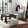 thumbnail image 6 of Simpli Home Renee Boho Round Pouf in Cream Velvet Fabric, 6 of 6
