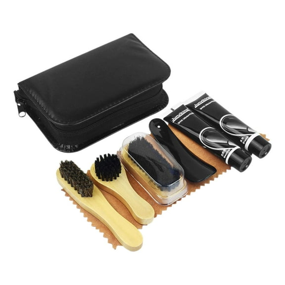 Milageto Shoe Care Kit Shine Cloth with Storage Use Shoe Shoe Polish Kit