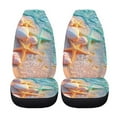 thumbnail image 4 of Binienty Beach Starfish Car Seat Cover Set Washable Breathable Automotive Vehicle Seat Cover 2pcs, Universal Auto Front Seats Protector Fits for Car,SUV Sedan,Truck Easy to Install, 4 of 8
