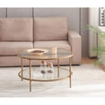 thumbnail image 2 of HestiNysus Double Glass Coffee Table,Gold, 2 of 5