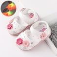 thumbnail image 2 of ZACPNCV Squeaky Shoes for Infant Girls Boys Cute Cartoon Not-Slip First Walking Shoes Rubber Soft Sole Open-Toe Sandals White 2-2.5 Years, 2 of 5