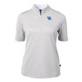 thumbnail image 2 of Women's Cutter & Buck  Gray Kentucky Wildcats DryTec Virtue Eco Pique Stripe Recycled Polo, 2 of 3