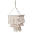 thumbnail image 4 of Shade de lámpara de macrame Boho Coste de luz encogida accesorio de tejido a mano, cubierta de luz colgante, pantalla de lámpara para dormitorios de Estilo C, 4 of 8