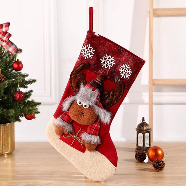 Xihbxyly Ofertas Especiales, Liquidación de Primera Calidad Hoy Medias Navideñas Regalos Navideños Patrón Navideño Adorno Navideño de Anciano Colgante Navideño Medias Navideñas