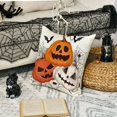 thumbnail image 3 of Sm:)e Jack-O'-Lanterns Spider Bat Halloween Pillow Cover 18 x 18 Inch, 3 of 6