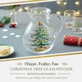 thumbnail image 2 of Spode Christmas Tree Glass Pitcher - Festive 96 Oz Large Glass Pitcher for Holidays, Crystal-Clear Beverage Pitcher with Handle for Cocktails, Water, Juice, Lemonade - Dishwasher Safe, 2 of 7