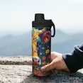 thumbnail image 7 of Daiia Colorful Daisy Sunflower Cow Printed 18 OZ Sports Insulated Kettle Drinking Cup Water Bottle Stainless Steel Kettle Portable Cup For Gym, 7 of 7
