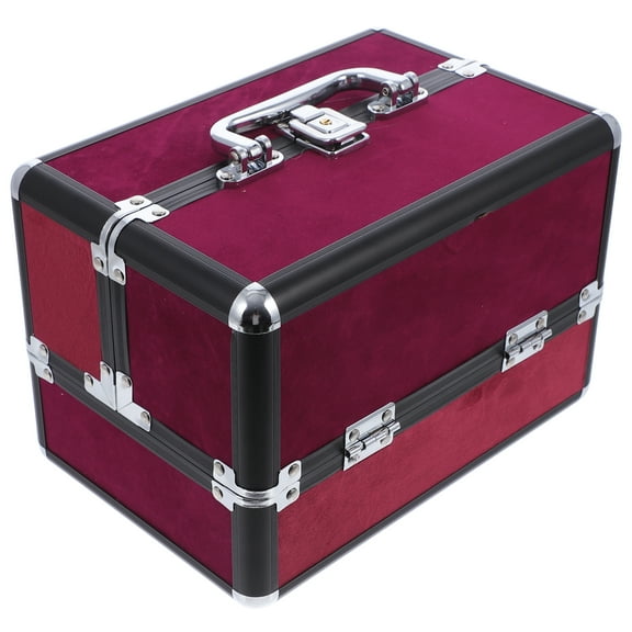 unbranded Makeup Organizer Cosmetic Case Small Hard Briefcase with Lock Travel