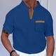 thumbnail image 1 of pstuiky Mangas cortas para hombre, Camiseta deportiva de manga corta con cuello redondo y botones degradados a rayas para hombre camisetas de hombre xl, 1 of 6