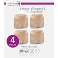 thumbnail image 2 of LadyMelex Women's Boyshort (Pack of 4) Cotton Safety Boxer Briefs Anti Chafing Underwear, 4 Pieces (Beige), S, 2 of 5