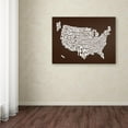 thumbnail image 4 of Trademark Art 'CHOCOLATE-USA States Text Map' Canvas Art by Michael Tompsett, 4 of 4