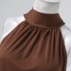 thumbnail image 3 of Blusa sin mangas con tirantes de seda y cordones para mujer - Top informal con cuello colgante para todas las estaciones, poliéster y algodón, lavable a máquina, 3 of 4