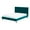 Turquoise, variant on Alice Mid Century Modern Blue Velvet Upholstered Queen Platform Bed