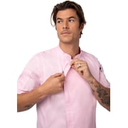 Chef Works Mens Springfield Chef Coat, Pink Chef Jacket with Cool Vent Side Panels, XL