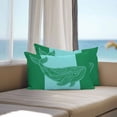 thumbnail image 3 of Turquoise Blue Whale Lumbar Pillow Covers 20x12 Inch Set of 2, Summer Beach Coastal Modern Art Waterproof Outdoor Pillow Covers, Decorative Cushion Pillowcases for Couch, Sofa, Bed, Garden, Patio, 3 of 9