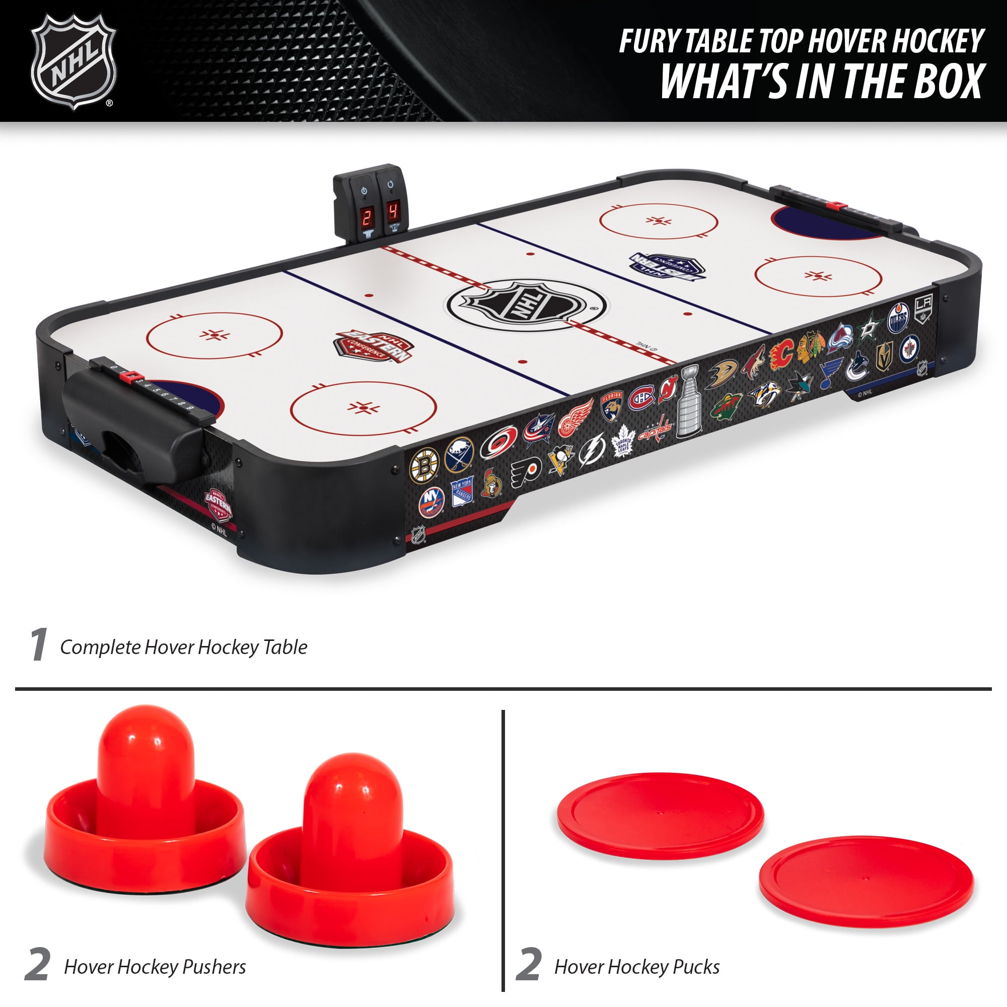 Nhl Fury Table Top Air Powered Hockey Game 38 In Includes Two